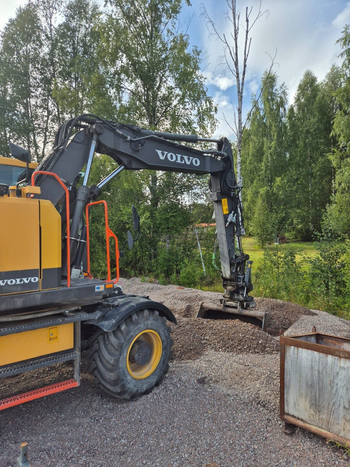 Schaktarbete på anläggningsprojekt